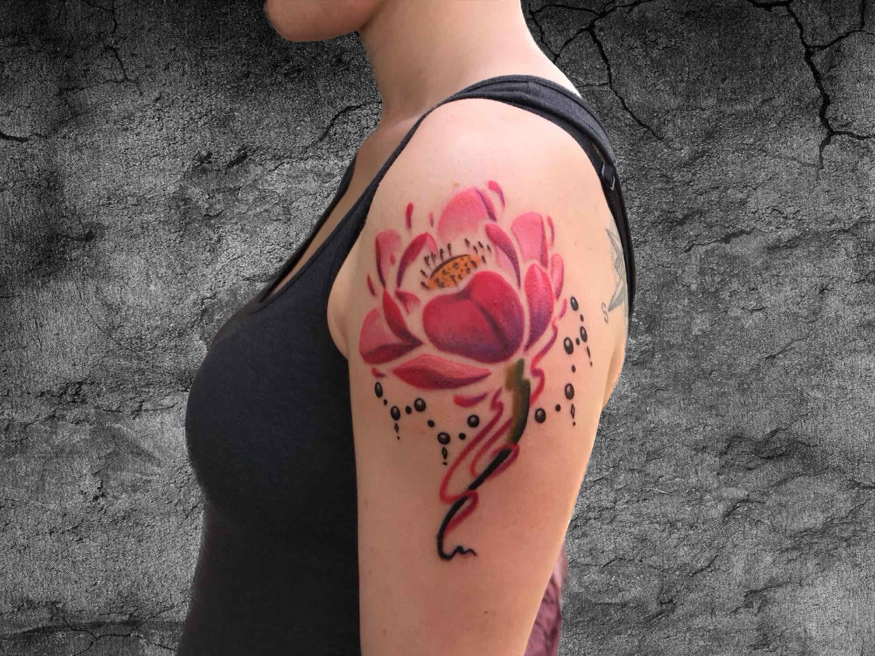 Tattoosday (A Tattoo Blog): Alison's Violet Lotus