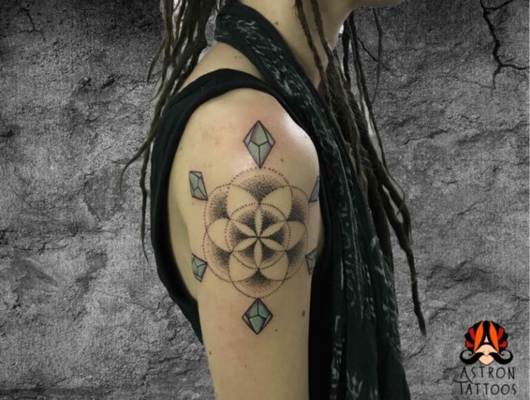 Flower of Life Tattoo for a European Traveller at Astron Tattoos Bangalore